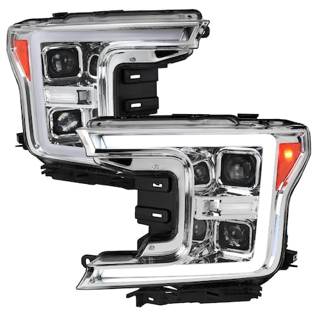 Spec-D Tuning Ford F150 Led Projector Headlights 2018-Up 2LHP-F15018-SQ-RS